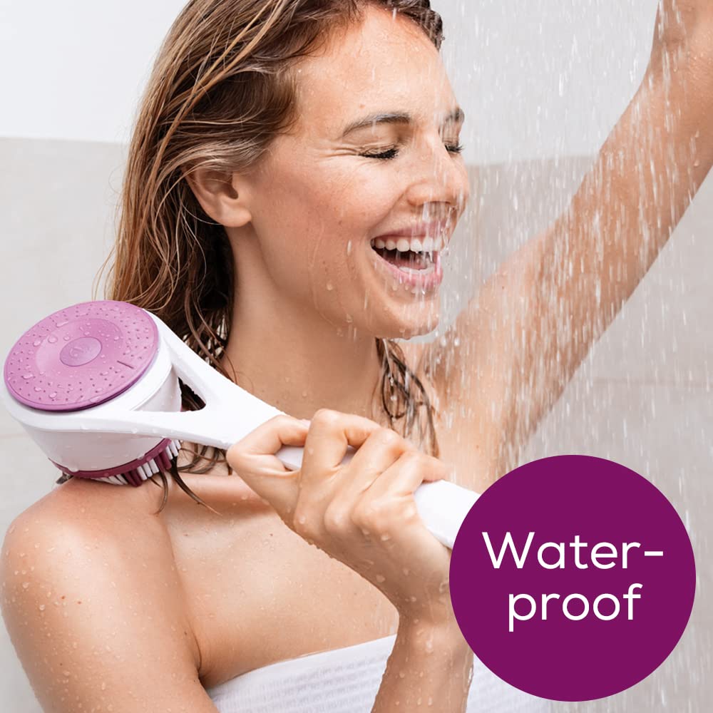 Beurer FC 55 Body Brush with Removable Handle, Soft Skin All-Over Body for All Skin Types Waterproof Body Brush - Image 4