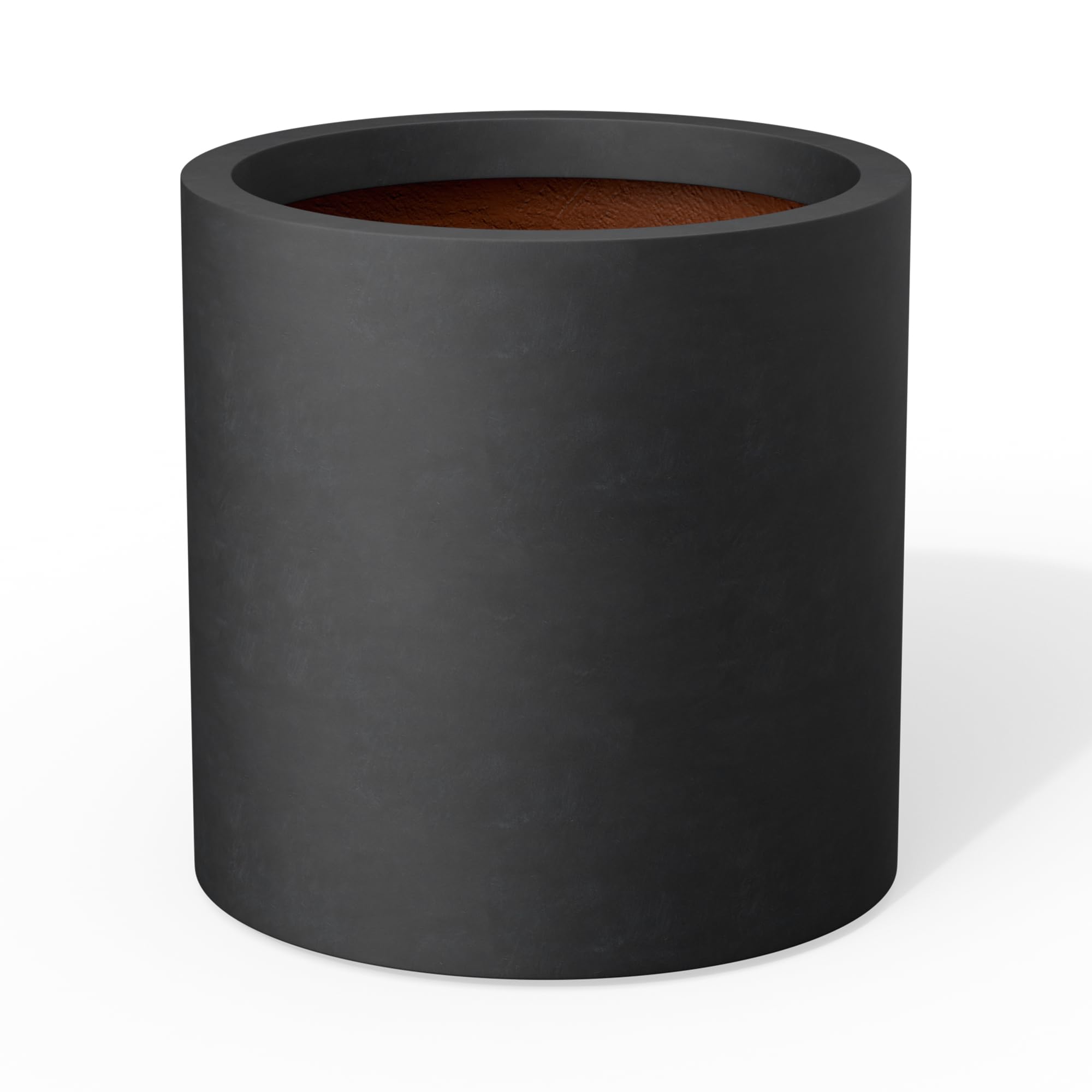 Pot de fleurs en béton drainant Kante fini les plantes noyées en pot noir de 32 cm