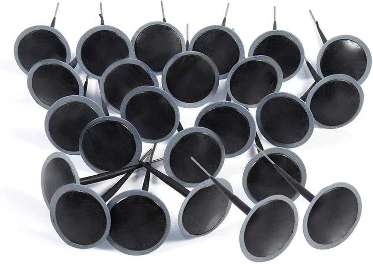 24 Pcs Automotive Tyre Repair Plug Patch 6mm Mushroom Nail Boot Kit Wired Tire Plug Patch Kit Tubeless Automobile Tire Patch Repair Kit Xtra Seal Tire Patch # 13-672 6Mm X45Mm Plug Patch