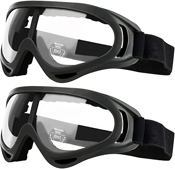 GUSTYLE 2 Pack Children's Safety Glasses with Wind Resistance and UV400 Protection Perfect for Foam Blasters Gun