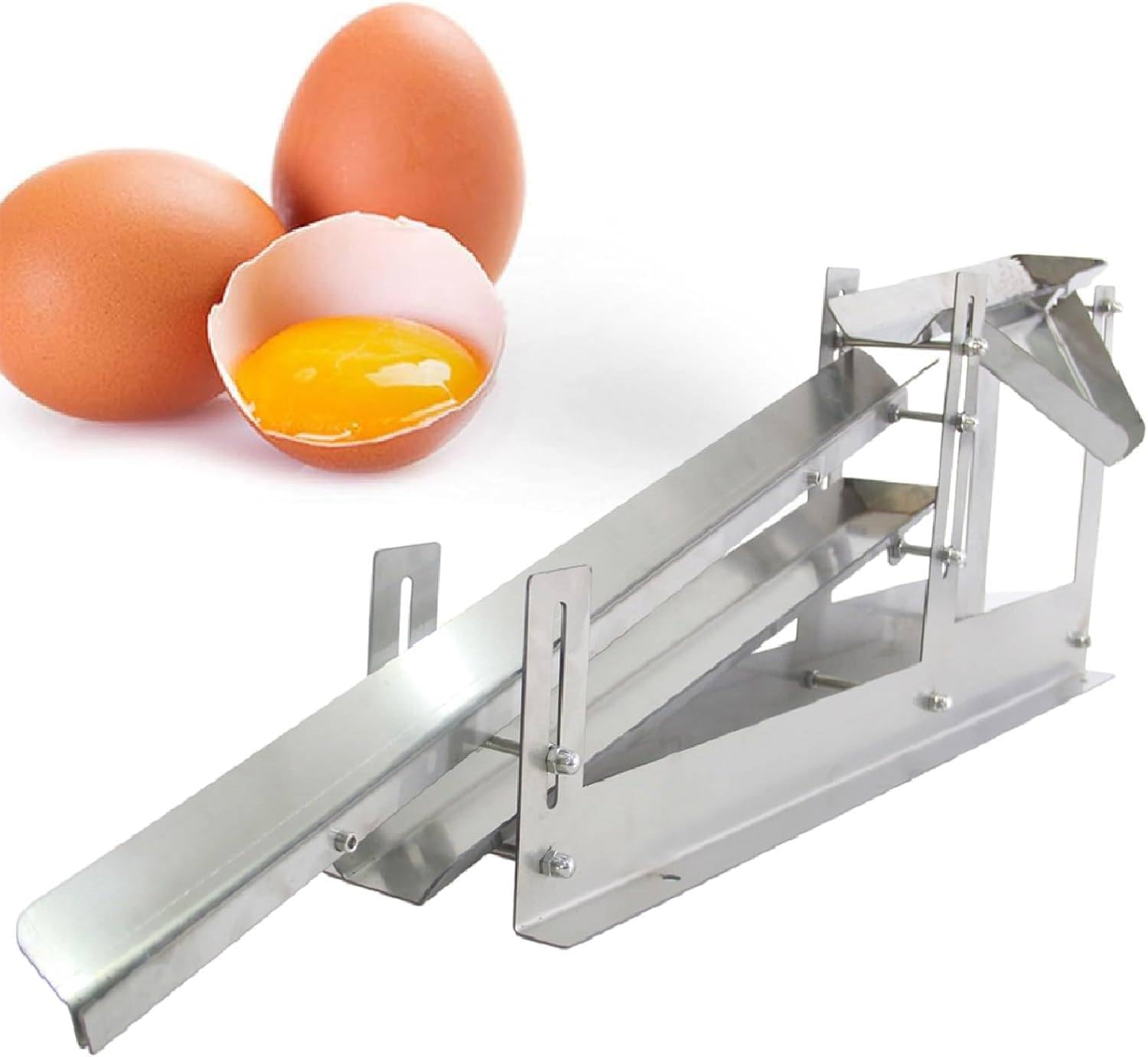 Commercial Chicken Yolk Protein Separator,Stainless Steel Egg Yolk Separator,Efficient Egg White Separation Machine,Processes 500-800 Eggs/H for Bakeries
