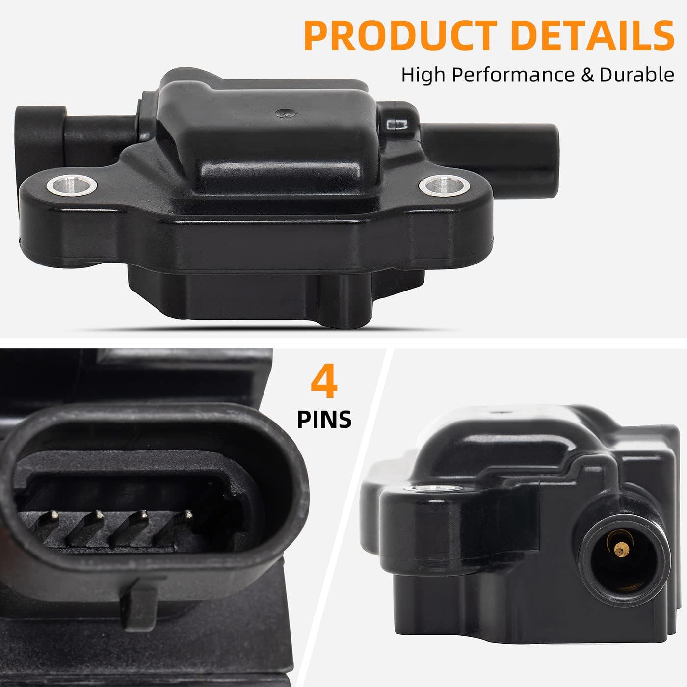 DEAL Ignition Coil Pack, Compatible with Chevy Silverado Tahoe Suburban Express Avalanche Corvette GMC Sierra Savana Yukon Cadillac Escalade CTS V8, Replaces 12570616 UF413, Set of 8