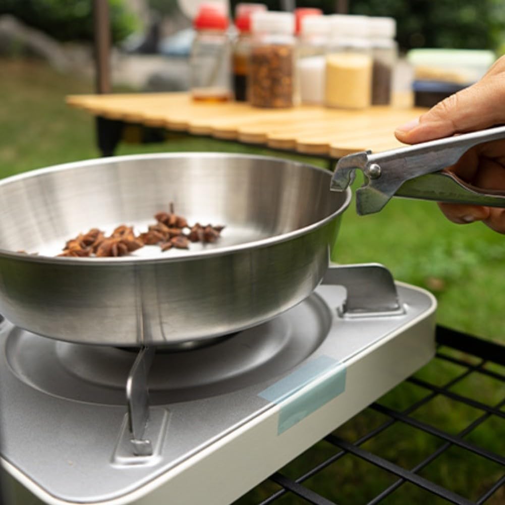 Batterie de cuisine d'extérieur 5 pièces en acier 304 design emboîtable