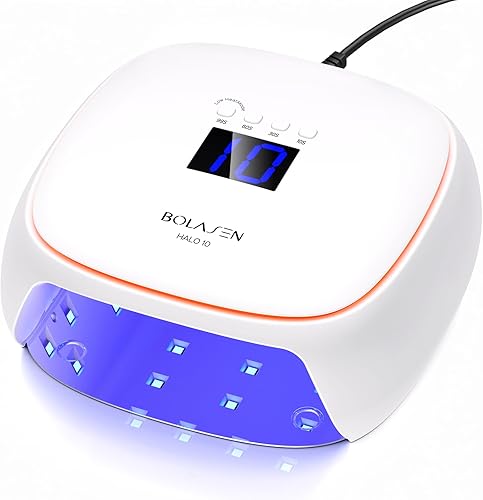 Miniatura 14 de BOLASEN Lámpara de uñas UV recargable inalámbrica - Luz UV para uñas de gel con reflector metálico y base de metal, secadora de uñas LED inalámbrica