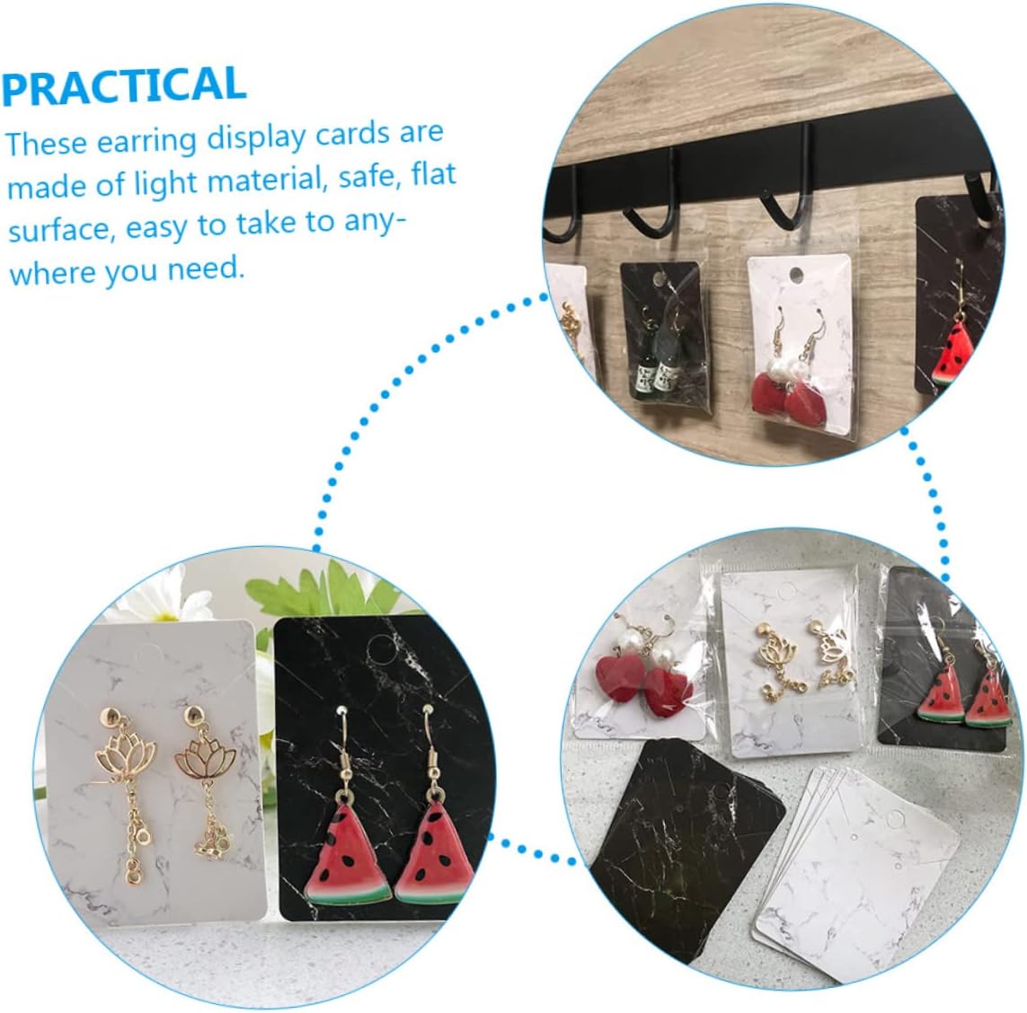 CORHAD Jewelry Making Supplies 12pcs Decorative Necklace Cards Earring Display Cards Kit