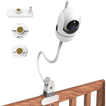 Baby monitor holder for baby monitor camera compatible with Hello Baby HB6550 / HB65 / HB6560 / HB6340 / HB6339 / 1/4 inch hole baby monitor clip mount for Hello baby camera holder