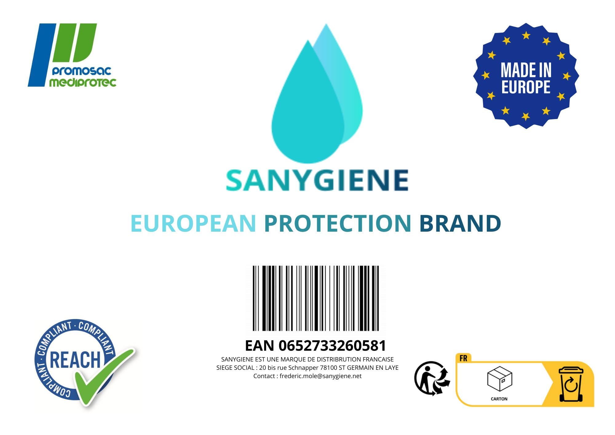 Sac Poubelle 120l X100 | Housses Protection Conteneur 120Litres | Certfié REACH et FSC | Epaisseur 30µ | Anti Saletés - Anti Fuite - Anti Odeur | Hygiène Propreté Collecteur Déchets