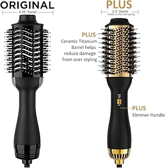 LANDOT Hair Blow Dryer Brush and Volumizer, One-Step Hot Air Brush for Drying, Straightening, Volumizing