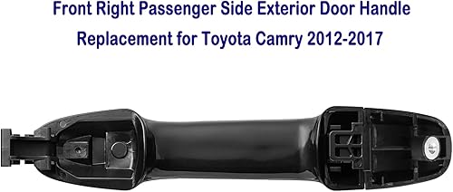 Miniatura 3 de Manija de puerta exterior compatible con Toyota Camry 2012 2013 2014 2015 2016 2017, para lado delantero derecho del pasajero, negro liso
