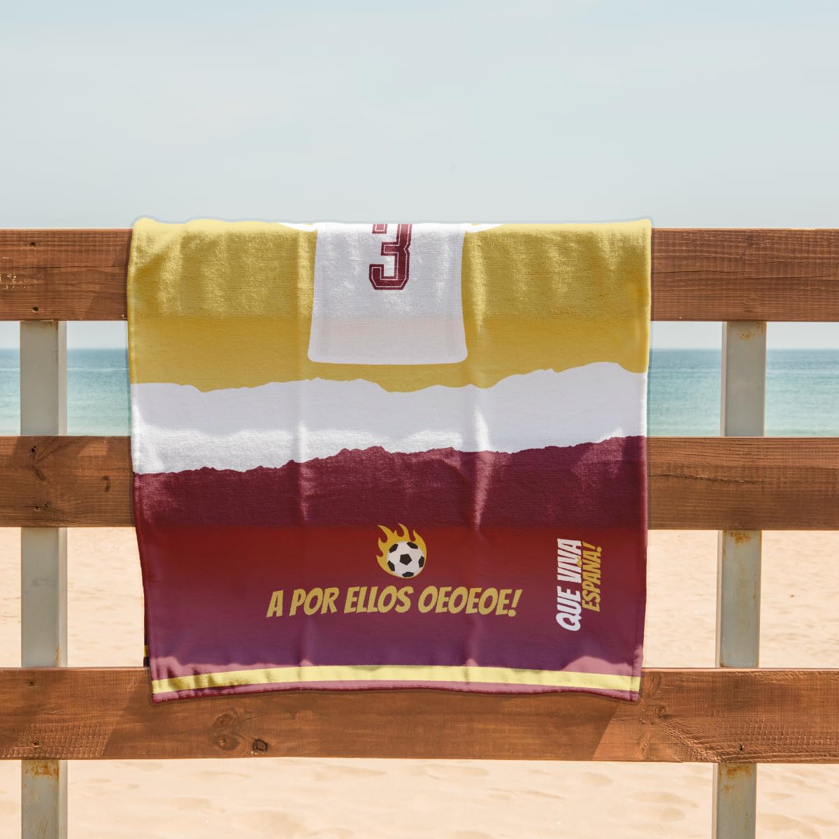 Toalla Personalizada Selección Española Mundial 2026 con Nombre y Número Camiseta España Regalo Original 70x140