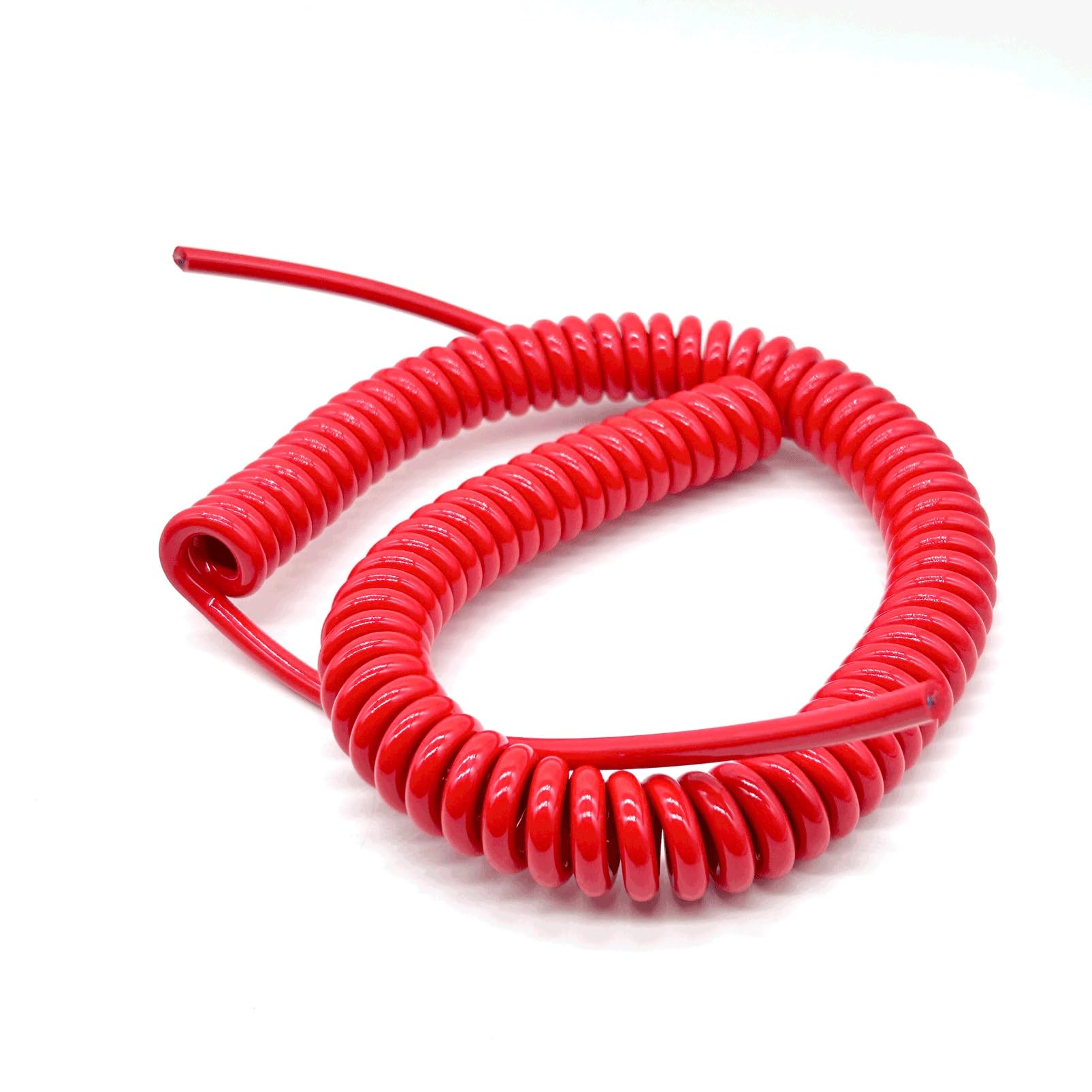 PULaif Spring Spiral Cable, 0.5mm2 20AWG PU Copper Spring Spiral Tough Cable Stretch 10m Retractable 2-3 Cores(2 Cores)