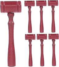 Angoily 10piezas Martillo De Juez De Madera Color Rojo Herramienta De Golpeo Para Sala De Tribunal Juguete Rol