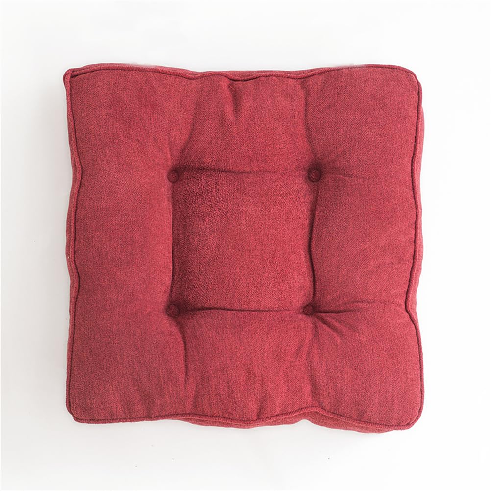 Comodo cuscino per sedia da esterno, 45 x 45 cm, traspirante, per giardino, ufficio, casa e sedia a rotelle, cuscino ideale per anziani e recupero post-operatorio, rosso, 1 pezzo