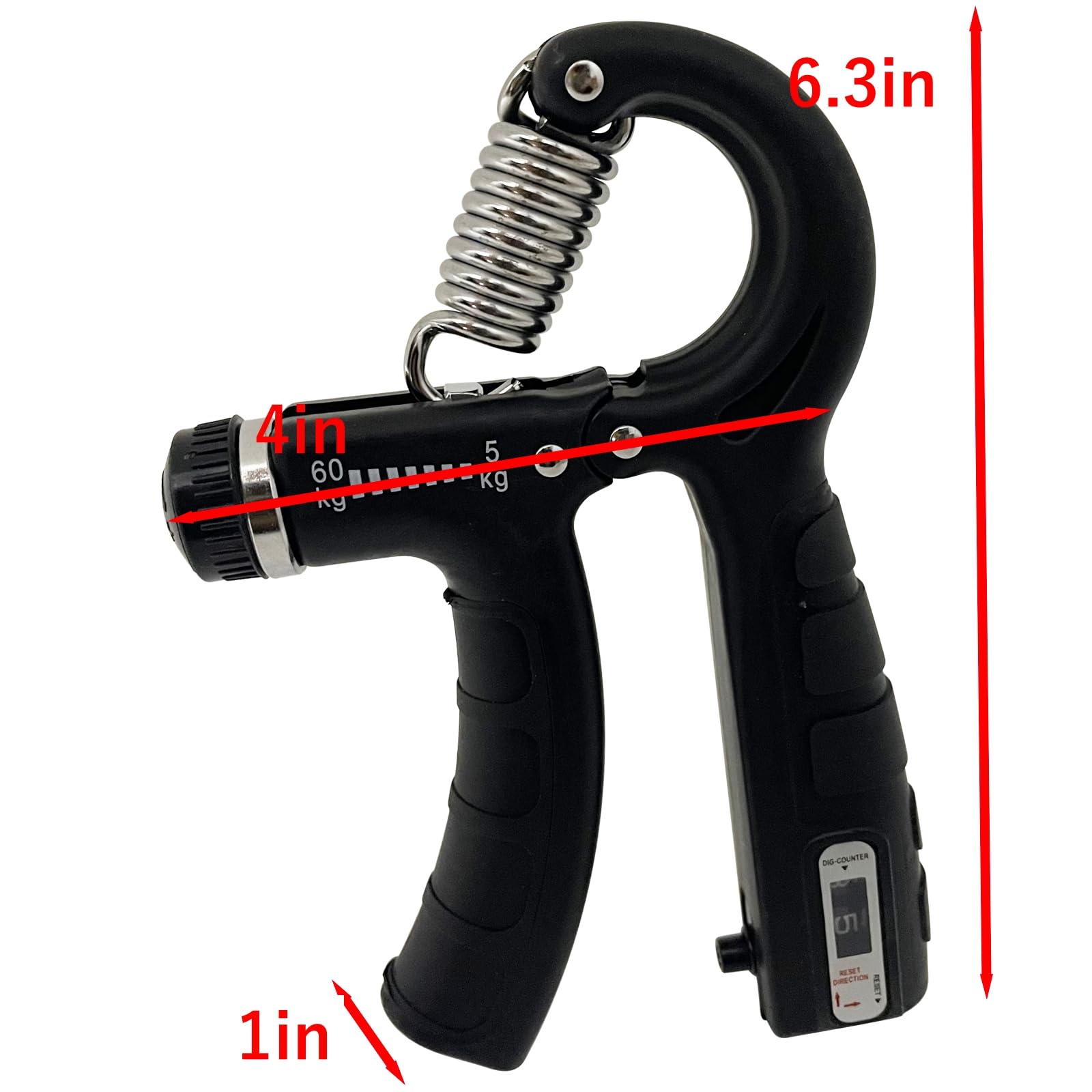 HQHAOTWU Grip Strength Trainer Adjustable Hand Grip Strengthener with 5KG-60KG Counting Grip Strength Apparatus