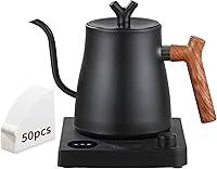 Vista 1 de Water Kettle Electric,Gooseneck Electric Kettle with 50pcs Coffee Filter,±1℉ Temperature Control, Fast Heating, Stainless Steel Interior, Ideal for