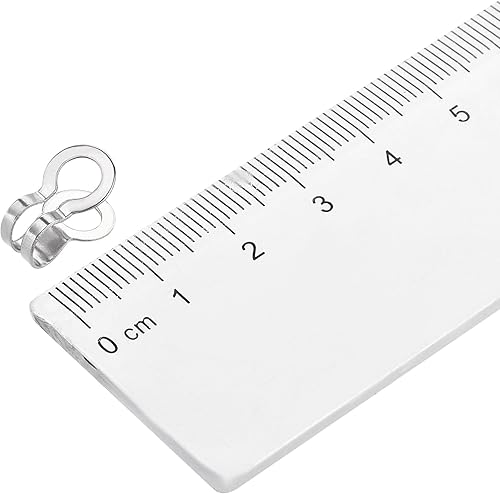 Miniatura 10 de uxcell Conector de cadena de bolas, 0.079 in, 0.094 in, doble anillo, conexión de bucle de acero inoxidable, paquete de 20