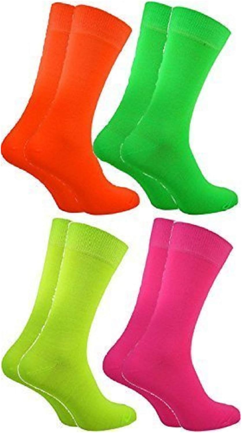 Mens Neon Socks Teddy Boy Rock N Roll 60s 70s 80s Fancy Dress Socks 4