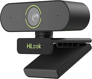 HiLook 1080P HD Webcam, 30fps Autofocus, with Noise-Suppressing Microphone, Privacy Cover, Distortion-Free 88° dFOV, Plug&Play USB Webcam for Video Calling/Conferencing, Zoom/Skype/Teams/YouTube