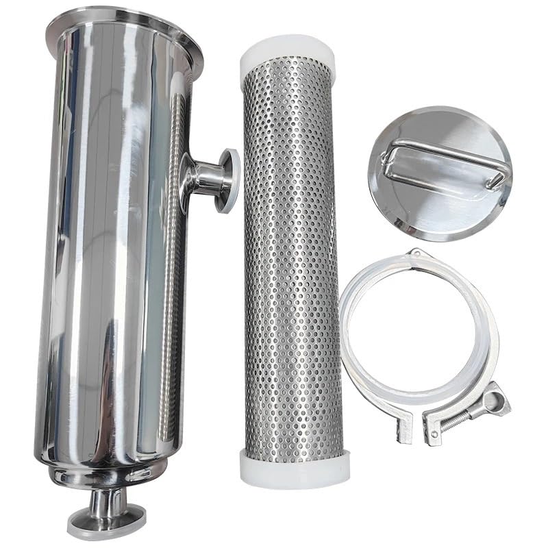 Filtre Tri Clamp 1.5 angle droit en inox SS304 tamis 400 mesh pour filtration de moût