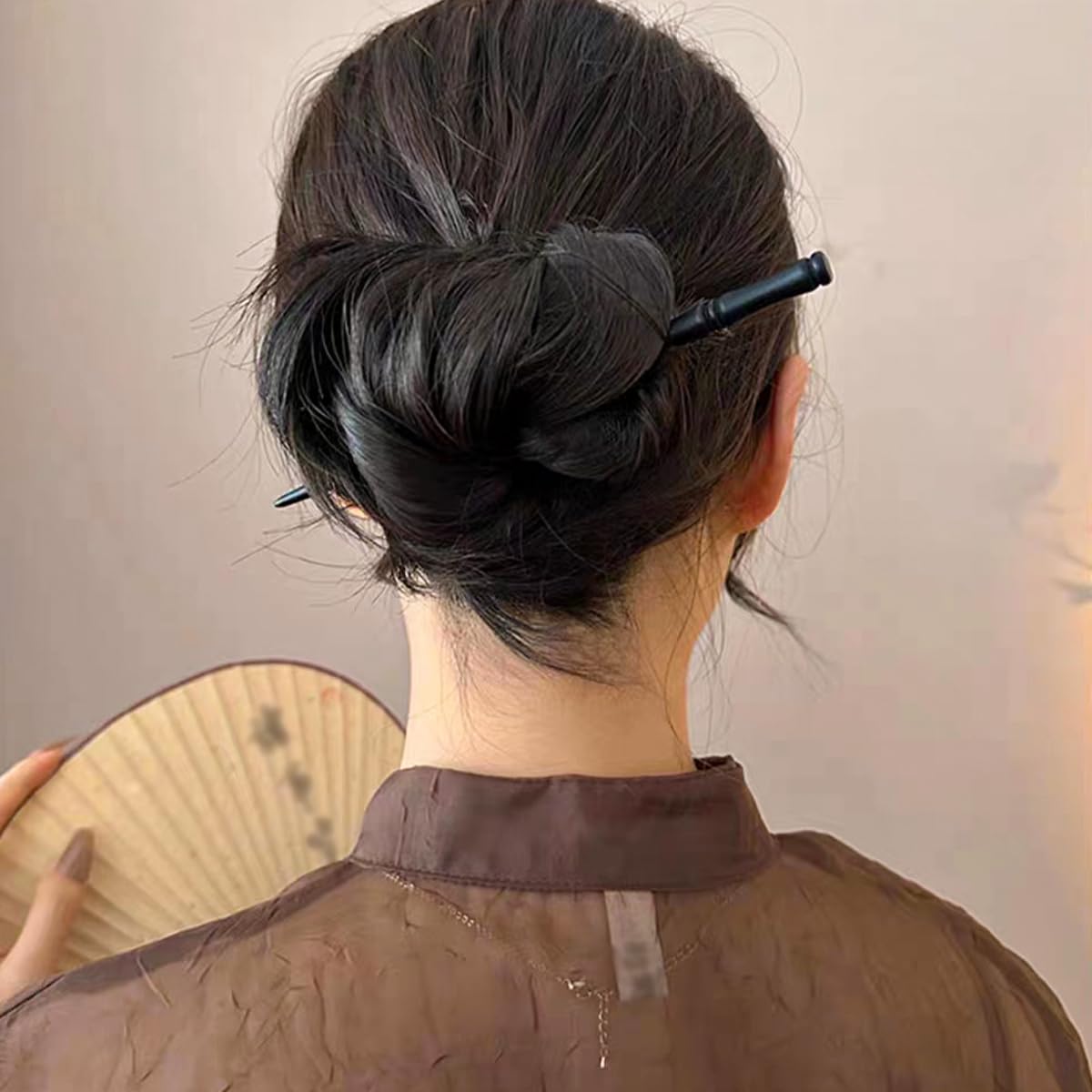 16 PCS Retro Wooden Hair Sticks Bamboo Shape Hair Chopsticks, Vintage Elegant Hair Chopsticks Bamboo Shape Hair Pins for Long Hair Women and Girls Bun Hairstyles Decorative Holder