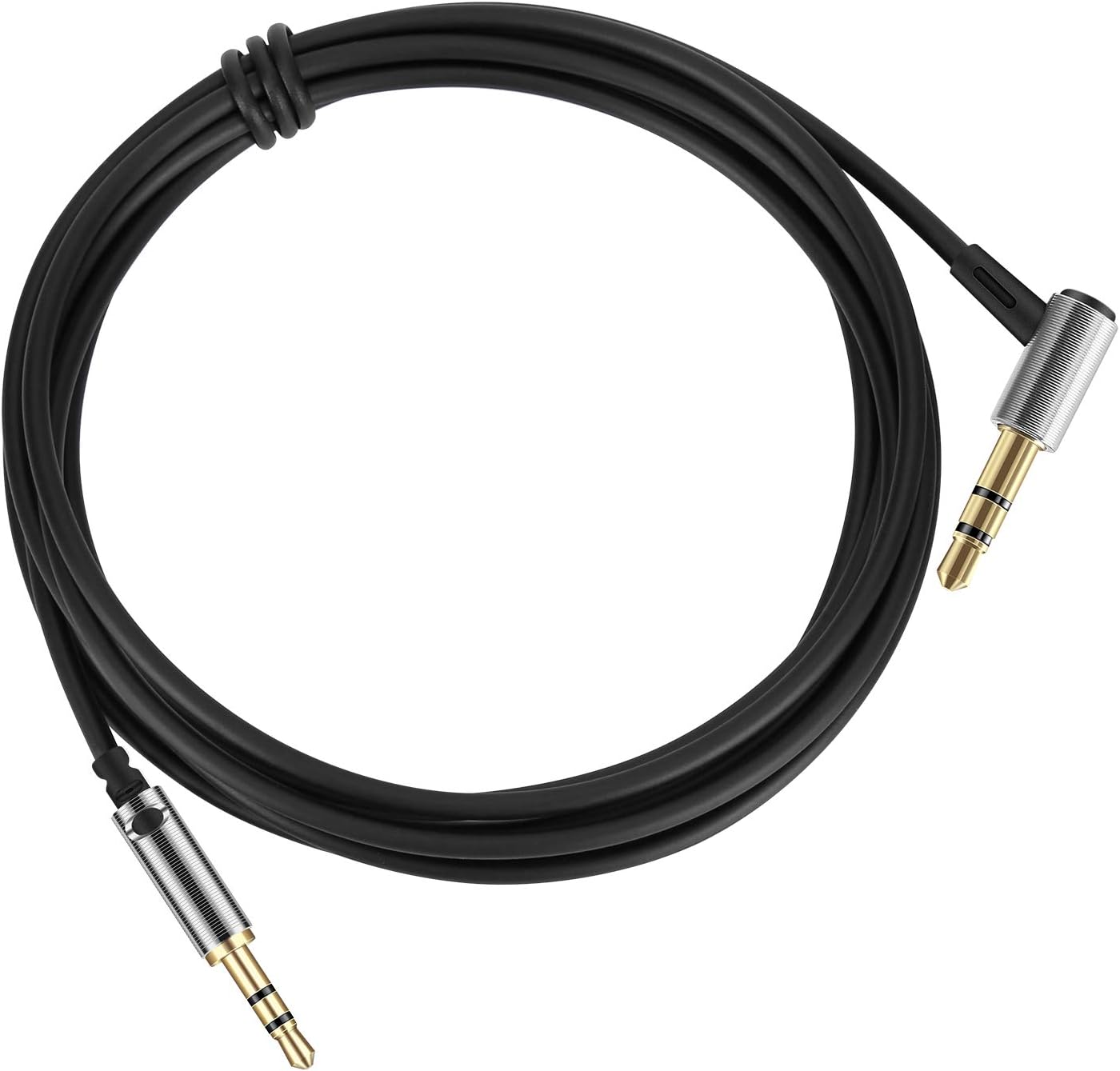 LASMEX 2.5mm to 3.5mm Audio Cable 3.9ft Headphone Aux Cord Compatible for Bose QC25, QC35, QuietComfort 25/35, AE2, AE2i, AE2w, SoundLink, SoundTrue and Audio-Technia, AKG, JBL (1-Pack, Black)