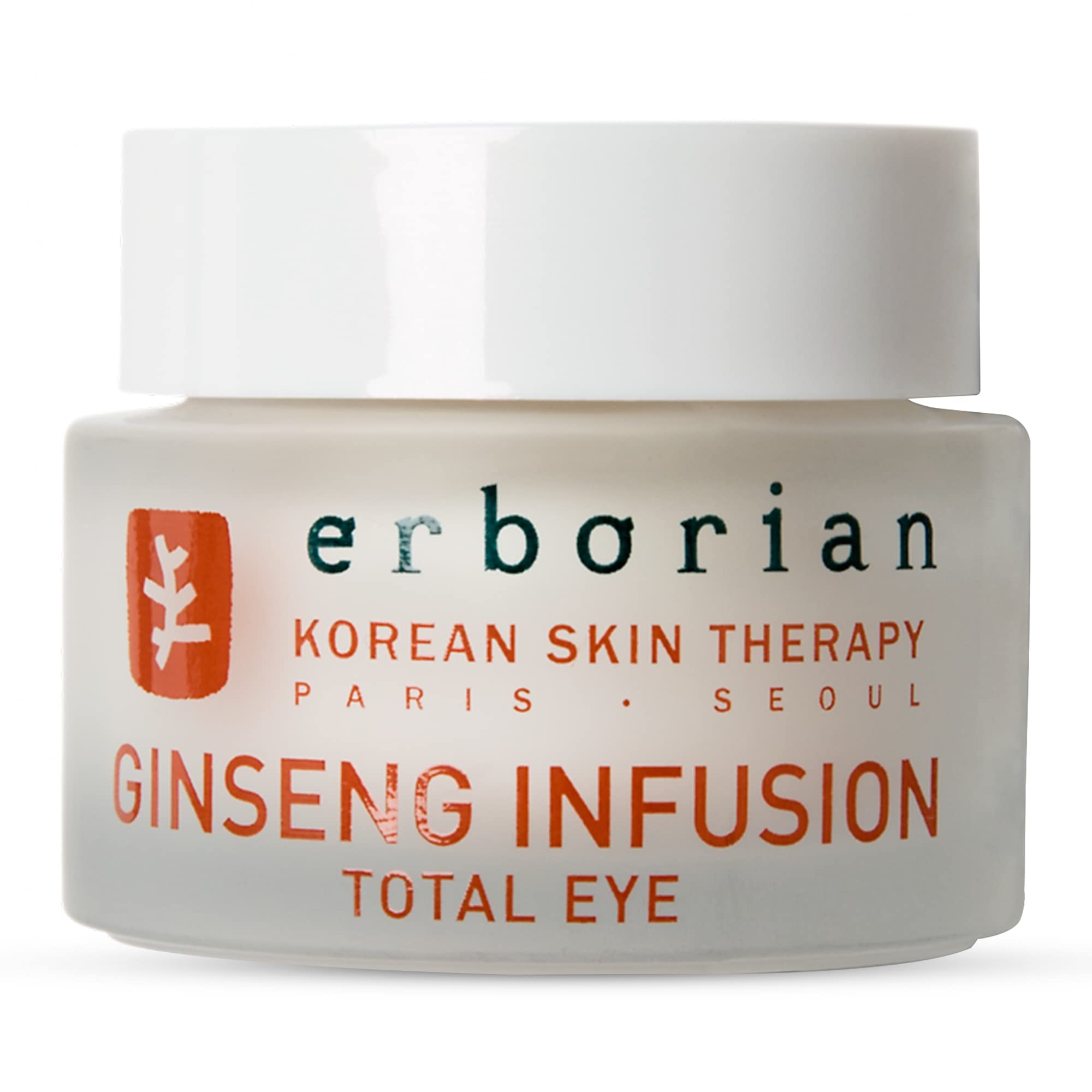 Erborian Ginseng Infusion Total Eye Treatment - Anti-Aging und Anti-Müdigkeit Augencreme gegen trockenheitsfältchen und Augenringe - Koreanische Gesichtspflege mit Ginseng-Extrakt - 15ml