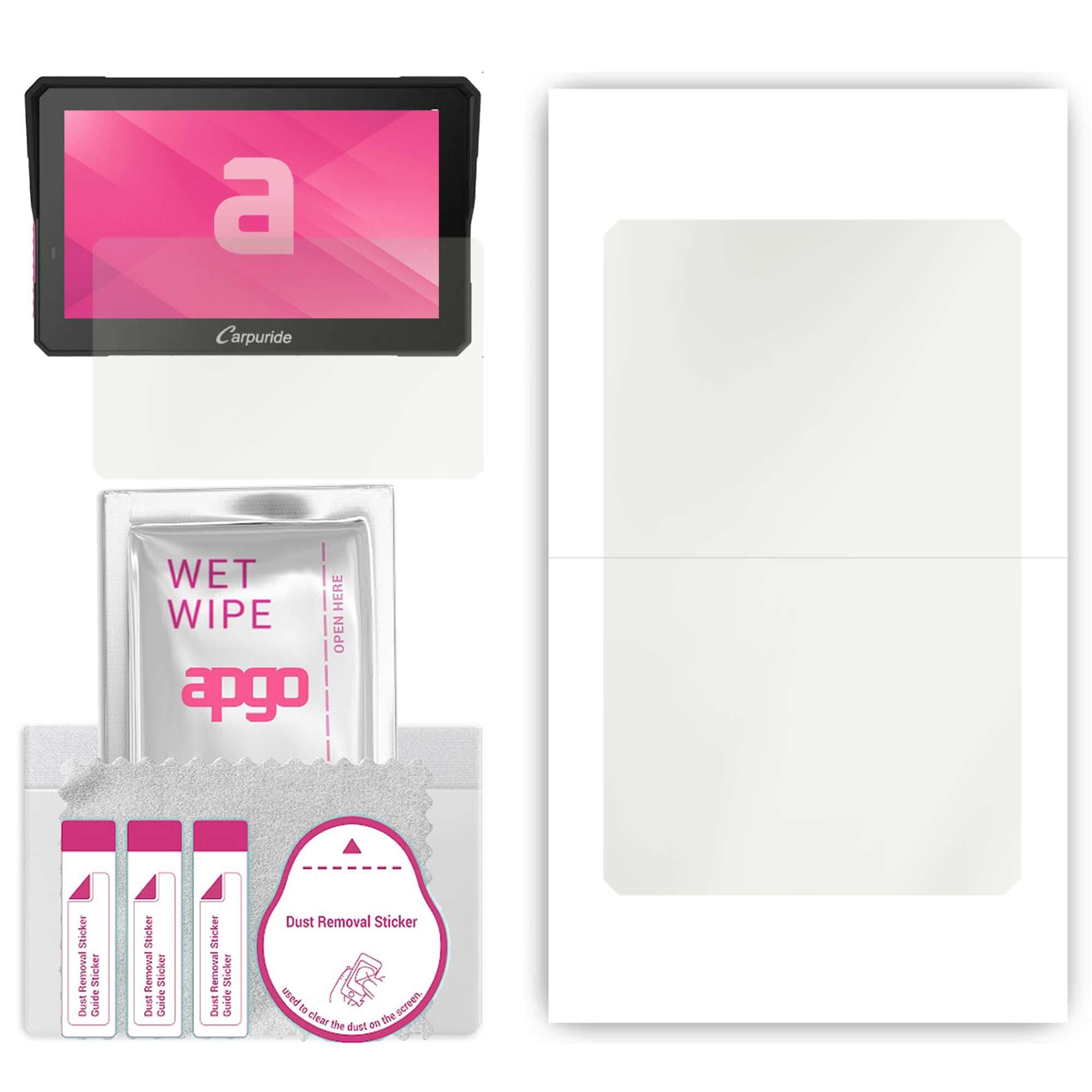 apgo MATTE Hydrogel Screen Protector for Carpuride W702B Pro, folia hydrożelowa, z warstwą pozycjonującą, łatwa instalacja