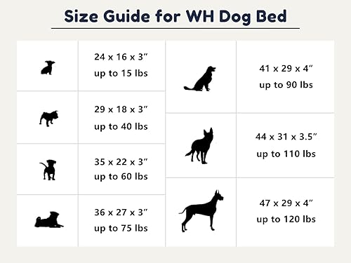 Miniatura 5 de Western Home - Cama grande para perros medianos y grandes cama ortopédica de espuma para perros colchón impermeable con funda extraíble lavable cama