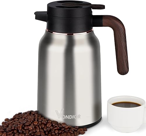Miniatura 9 de Vondior Coffee Carafe 51oz - 36 Hours Thermal Coffee Thermos- Insulated 304 Stainless Steel Hot Beverage Dispenser - Coffee Carafes For Keeping