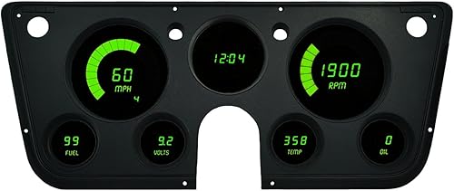 Miniatura 5 de Intellitronix Panel de medidor digital LED 1967-1972 Chevy Truck Rojo