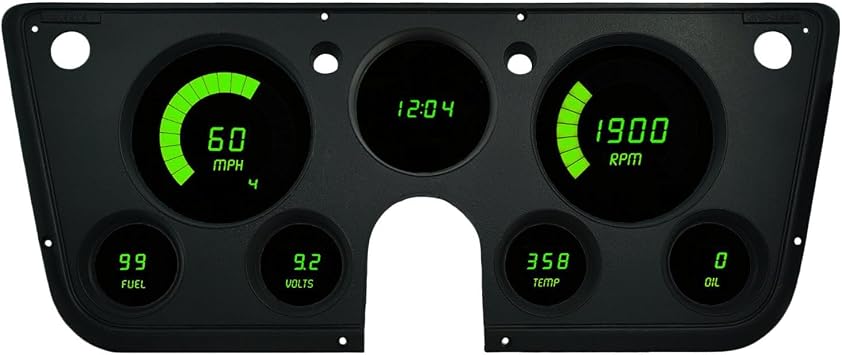 Digital 67-72 Chevy Truck Dash Panel Replacement Gauge | Direct-Fit Solution - Long Lasting Bright Green LEDs - Upgrade Quality Made in USA