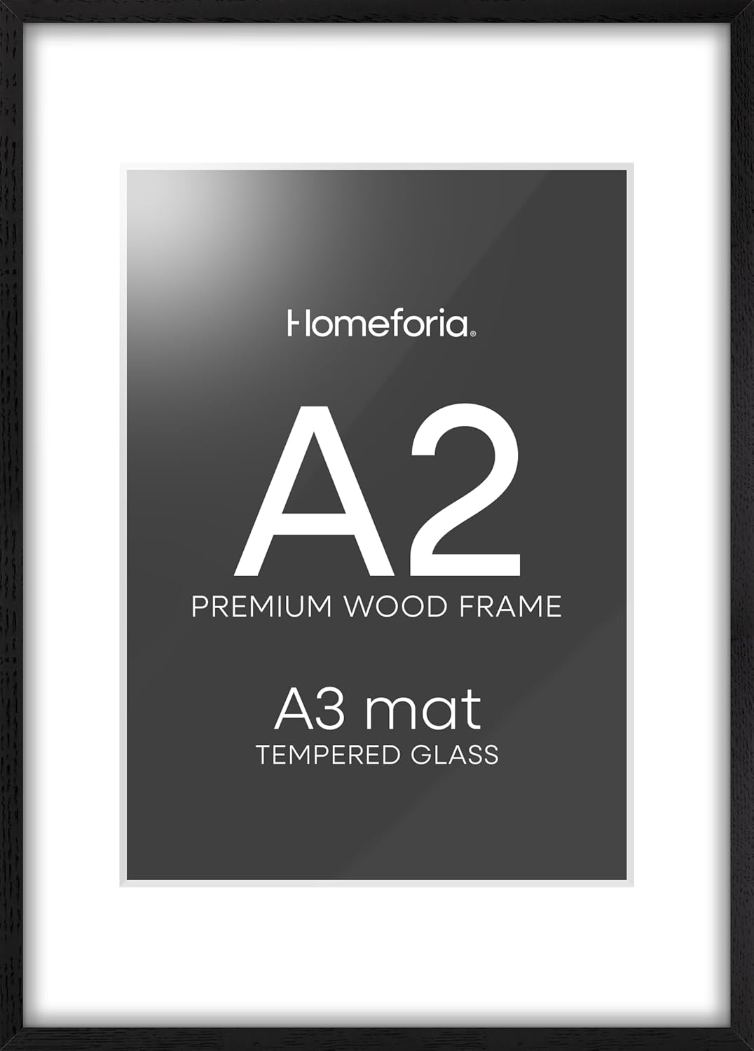 Homeforia A2 Black Wood Frame with Matte Finish