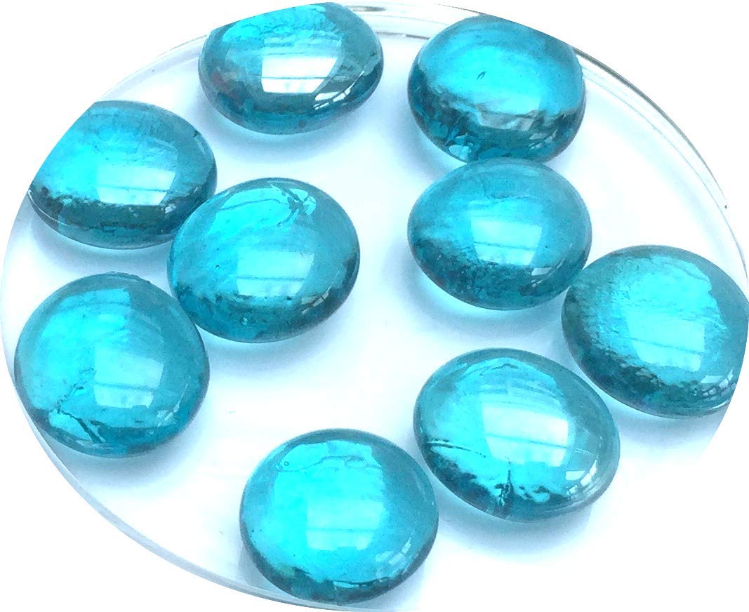 20 Billes En Verre Bleu Perle - Diamètre 14 Mm - Pour Décorations, Bijoux DIY, Jeux D'Enfants