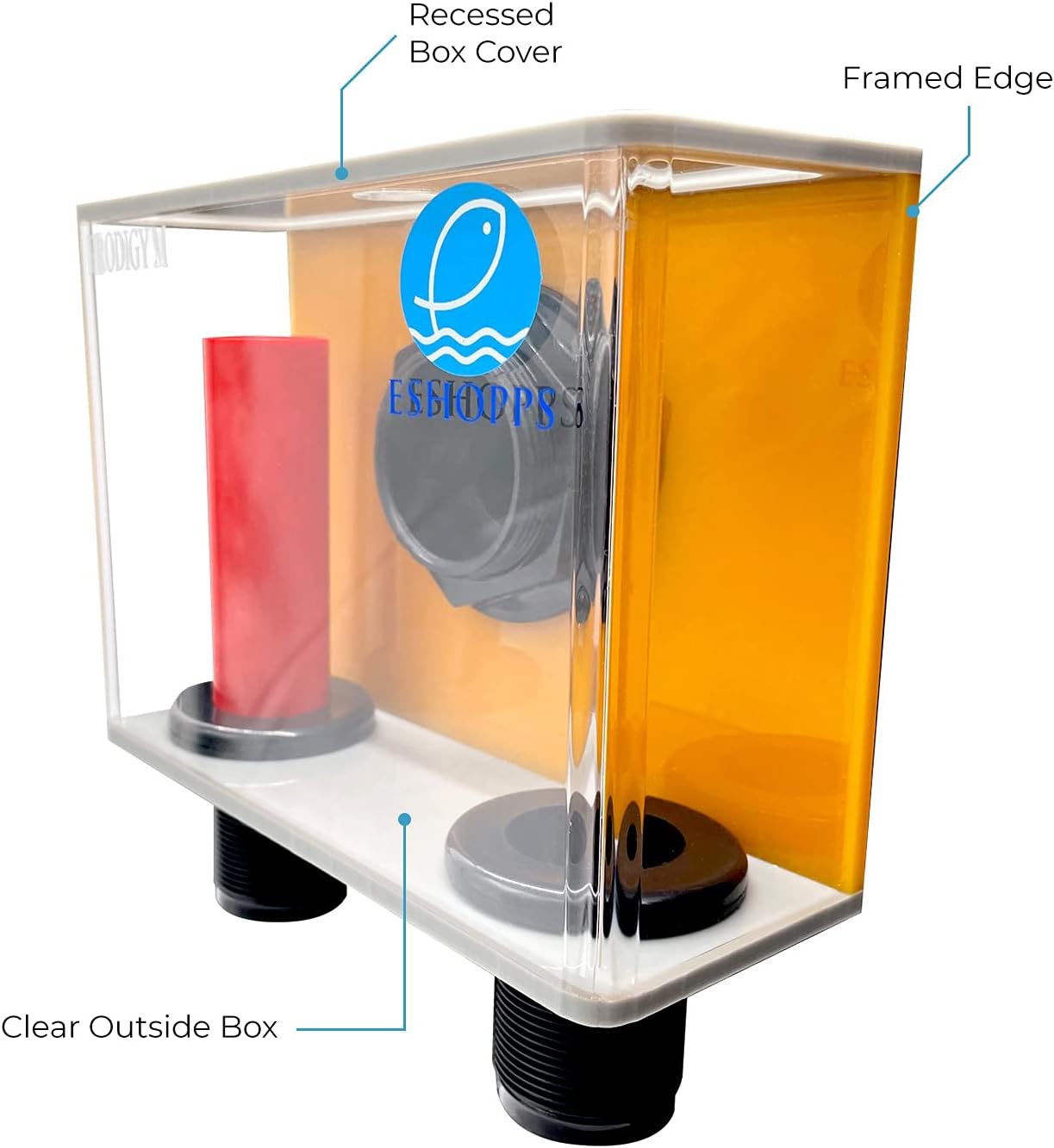 ESHOPPS Prodigy M Overflow Ultra Slim Overflow Box. 500 Gallons per Hour. for Aquariums 20 to 70 gallons. : Pet Supplies