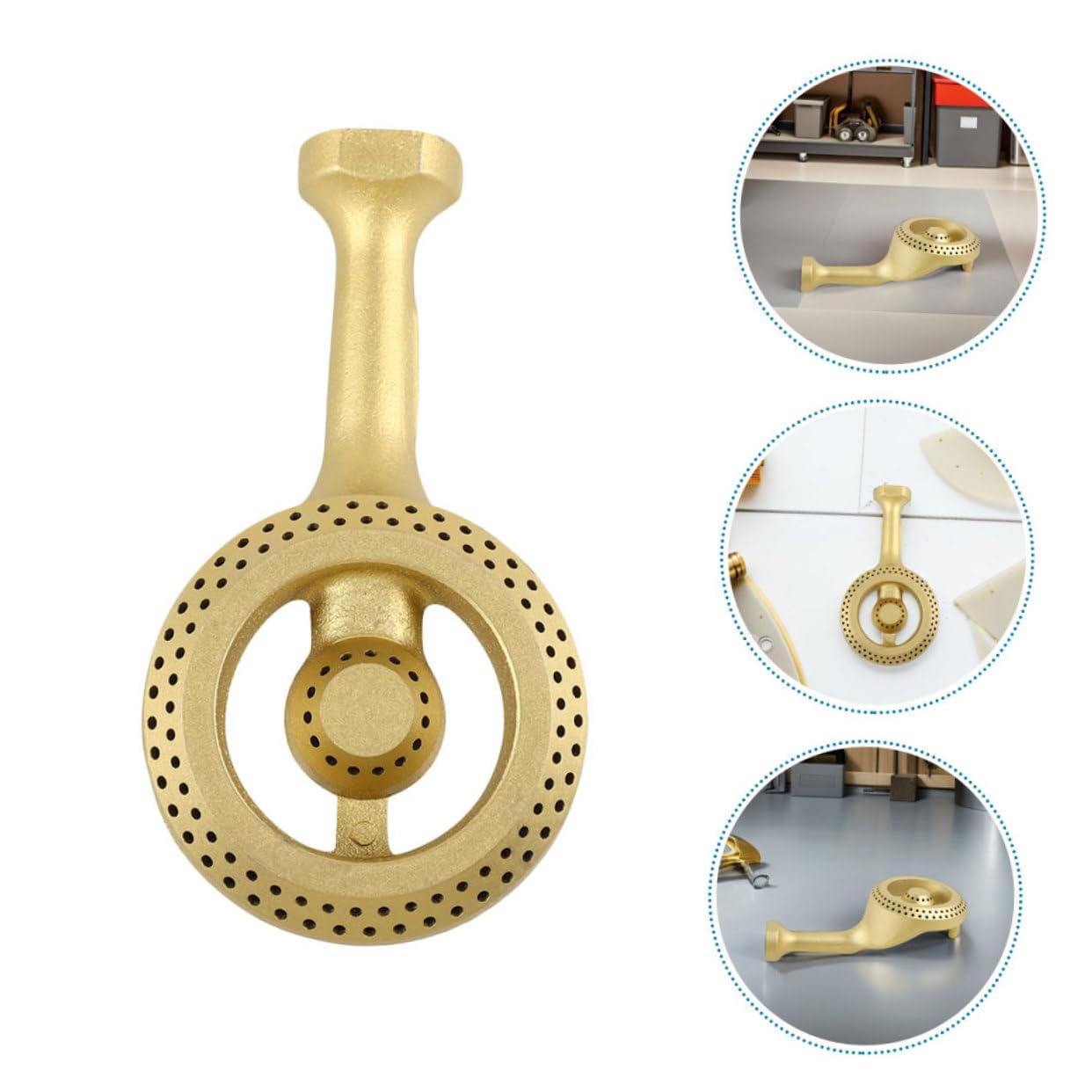 ifundom Testa Bruciatore Gas in Ferro 2 Pezzi per Cucina Domestica Distribuzione Uniforme della Fiamma e Superficie Facile da Pulire