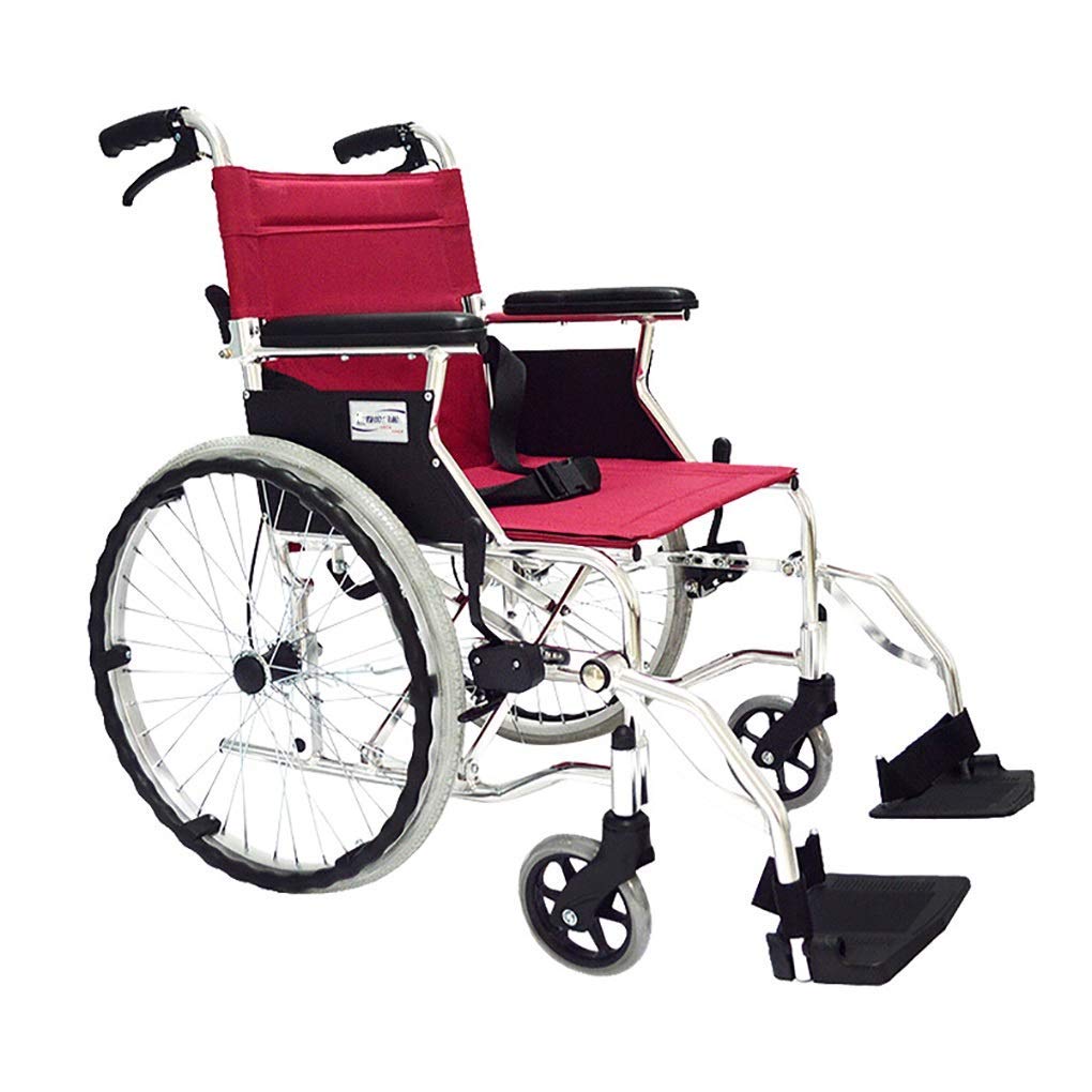 CLoxks Sedia a rotelle,Trasporto Viaggi Cameriere Portatile semovente Push Ausili per deambulazione Pieghevoli Rimovibili