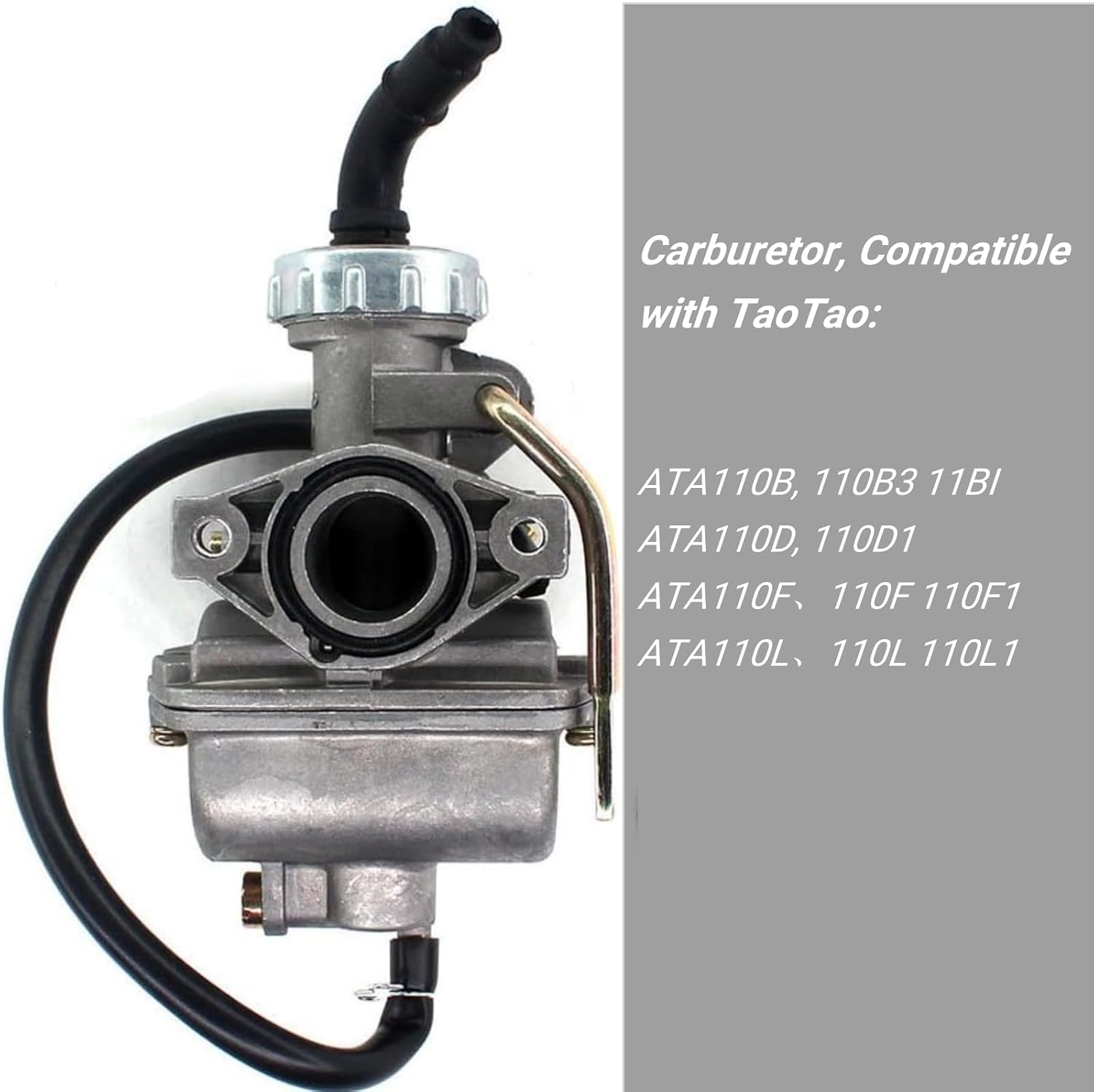 PZ20 Carburetor Fits for TAOTAO Coolster Kazuma Baja 125CC 110C 50CC 49CC 70CC 90CC 100CC ATA110 ATA110B Honda CRF50F XL75 CRF80F and Chinese Quad 4 Stroke ATV 4 Wheeler Go Kart Dirt Bike w/Air Filter