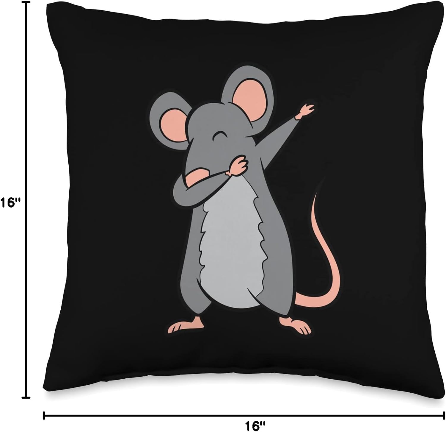 Dabbing Rat Dabbing Rat Throw Pillow