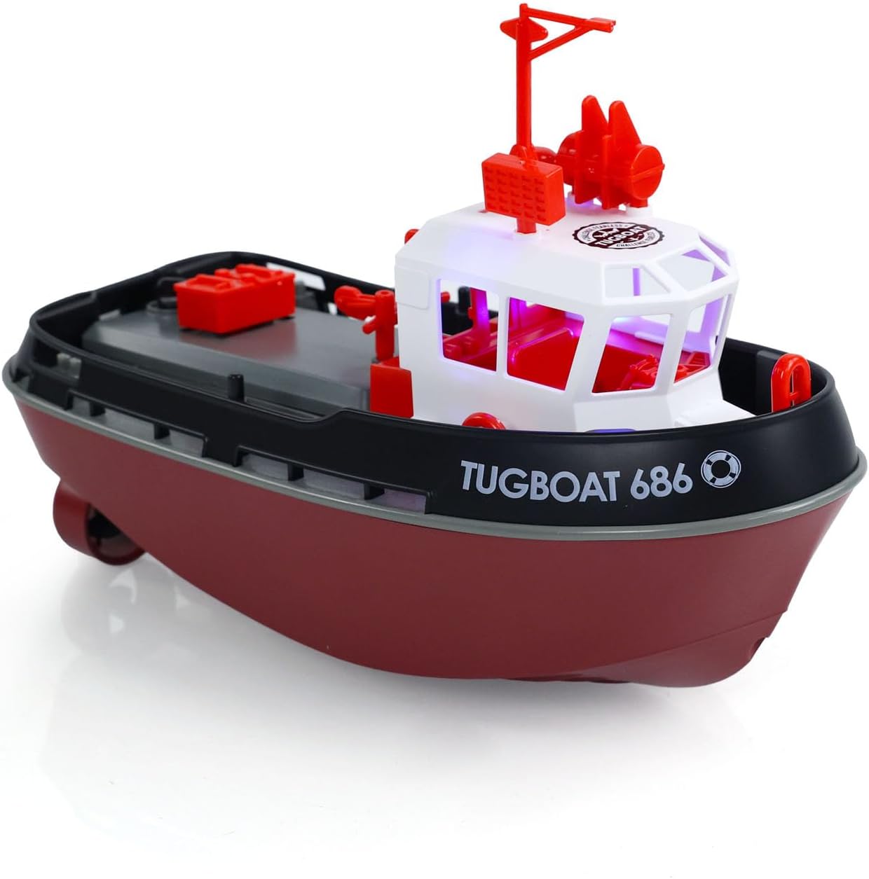 TOUCAN RC HOBBY 1/72 Heng Long 2.4G RC Tugboat Remote Control Towboat Powerful Dual Motor Model for 14 yr for Ages 14+