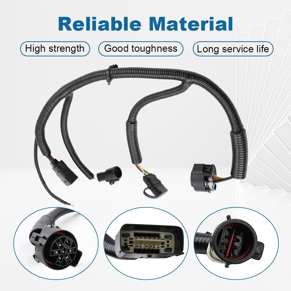 WATERWICH 7 Pin Trailer Connector Wiring Harness Compatible with Ford F150 2005-2008, Lincoln Mark LT 2006-2008 Replacement for 5L3Z-13A576-BA Tow Hitch Wiring