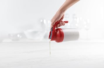 Trudeau Syrup Dispenser, 19oz, Red