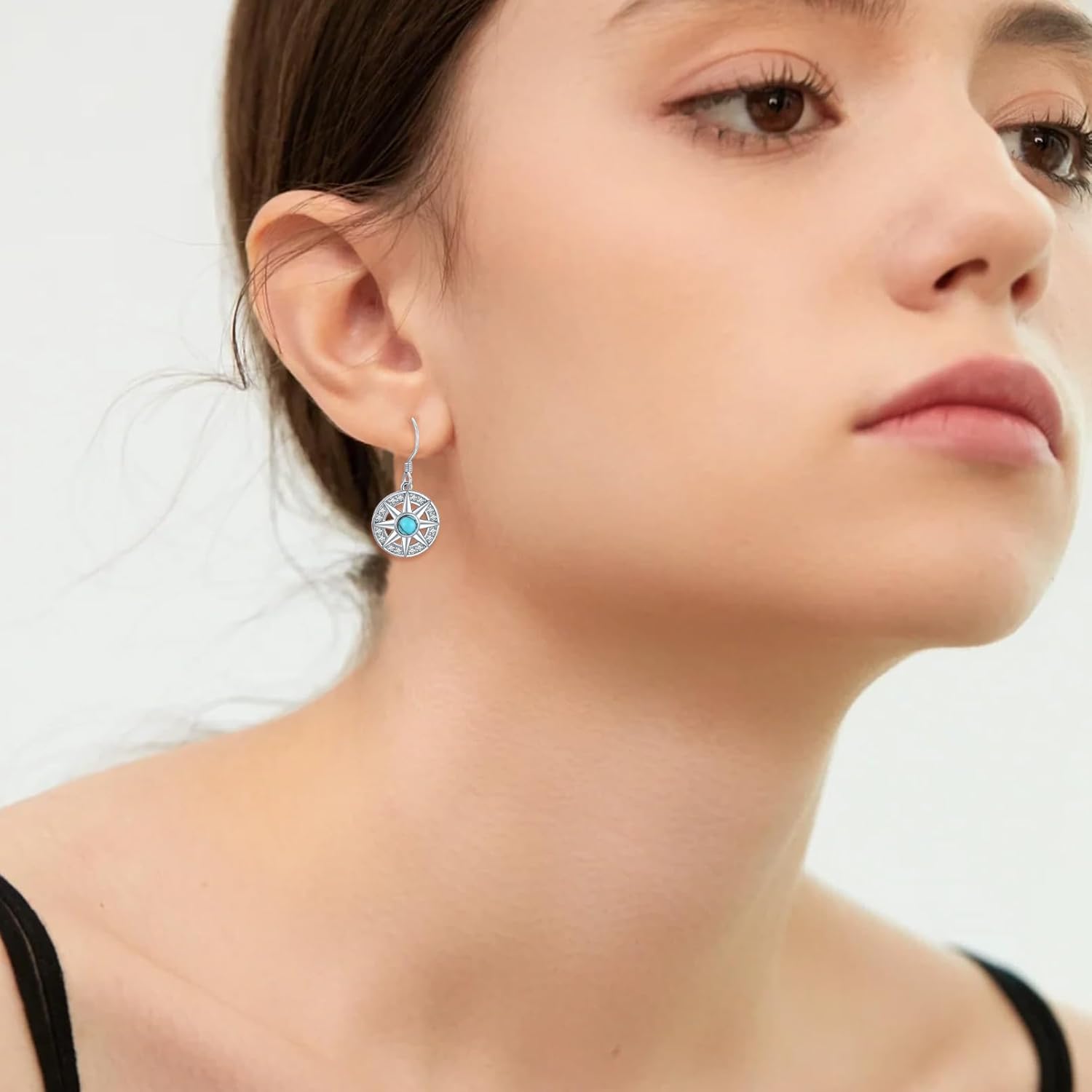 TRISHULA 925 Sterling Silver Moon Earrings Cat/Dolphin/Fox/Dragonfly Dangle Earrings Moon Phase Animal Earrings for Women Mom Gifts for Birthday Christmas - Image 5