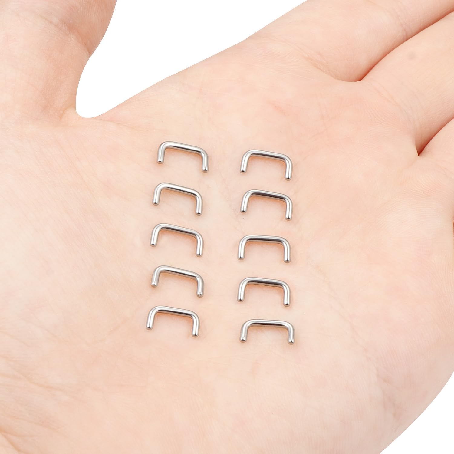 16G 14G Hider Septum Retainer Stainless Steel U-Shaped Septum Rings Hypoallergenic Metal Septum Piercing Retainer for Women Men