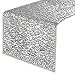 Rectangular Sparkling Sequins Table Runner - PONY DANCE Party/Wedding/Holiday Table Runner For Banquet Decoration Christmas Home Decor,14" x 108",(Silver)