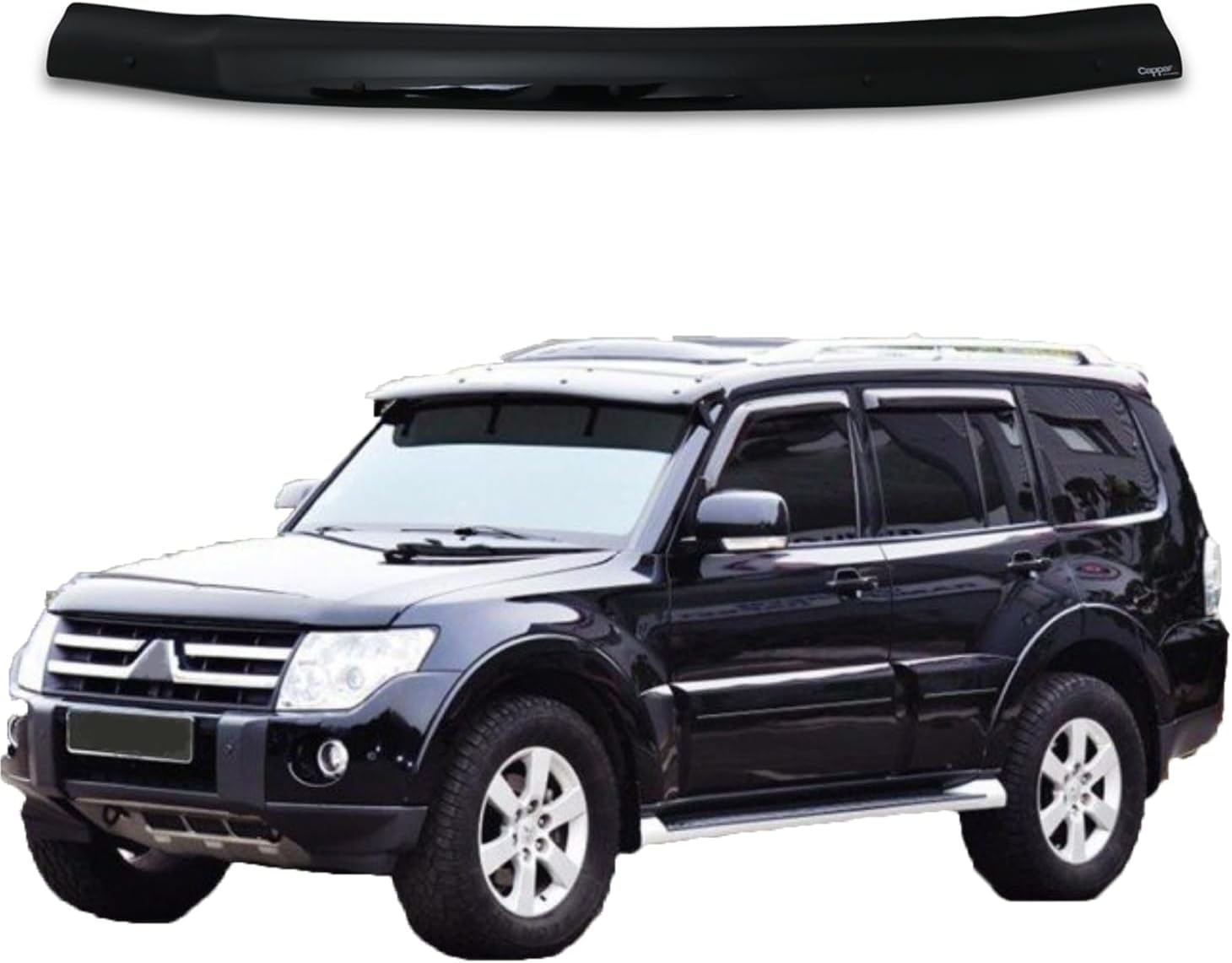 BMY Hood Deflector/Front Bug Shield Compatible for Mitsubishi Pajero 1999-2006 Hood Guard Bonnet Protector | Particles & Bug | Car Accessories