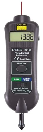 REED Instruments R7150 Professional Combination Contact/Laser Photo Tachometer