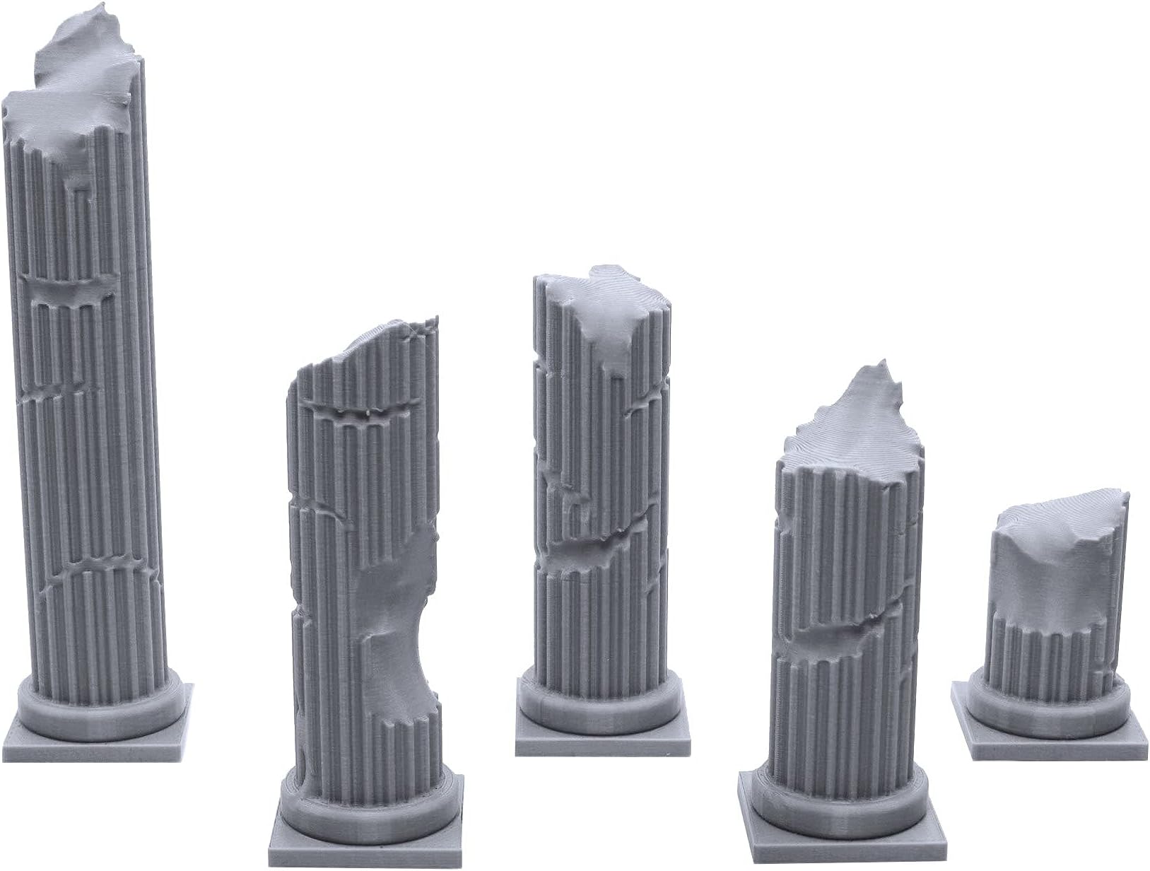 EnderToys Roman Ruined Pillars, Terrain Scenery for Tabletop 28mm Miniatures Wargame, 3D Printed and Paintable