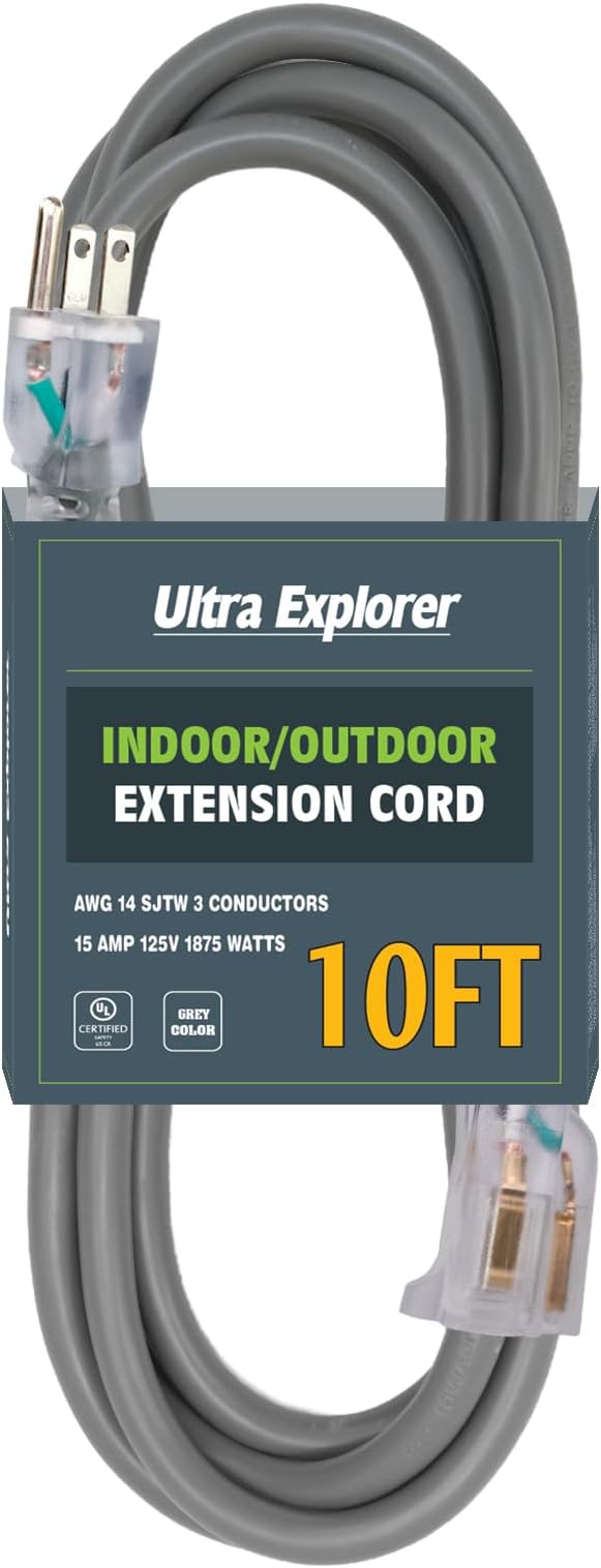 Ultra Explorer 10 FT 14/3 Lighted Outdoor Extension Cord