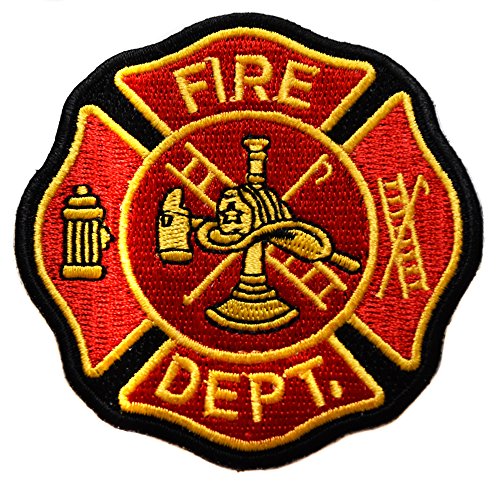topt mili ecusson Pompier americain us USA thermocollant 7,5x7,5cm patche Badge