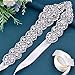 azaleas Women's Crystal Wedding Belt Sashes Bridal Sash Belt for Wedding (Off-White)